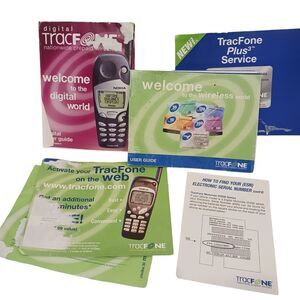 Vintage TRACFONE BOOKLET Papers Instructions (no Phone) Retro Lookback OLD Flaws